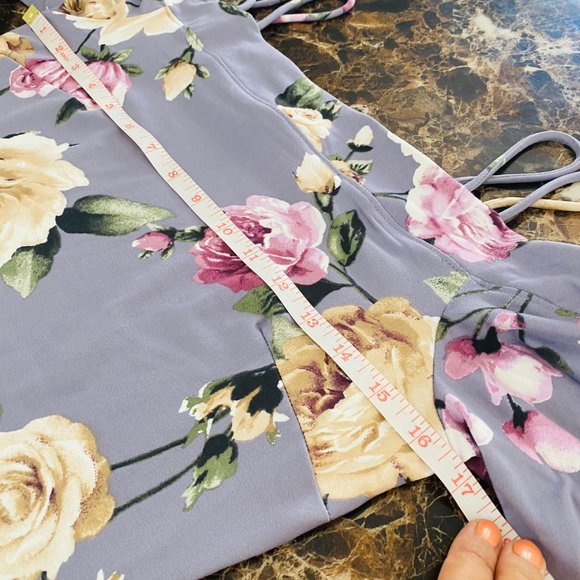 HAUTE MONDE Cold Shoulder Floral Bodycon Dress M - Picture 11 of 13